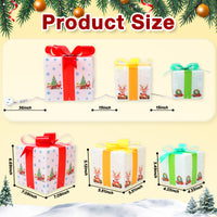 3Pcs Christmas Lighted Gift Boxes Decorations