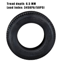 ST205/75D14 Trailer Tires, 6PR Load Range C, 14in Fuel-saving Designed Trailer Tires 205 75 14 for Travel/Camper/Landscape/Cargo/Utility/Boat/Horse/Farm/Hauler Trailer