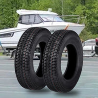 ST205/75D14 Trailer Tires, 6PR Load Range C, 14in Fuel-saving Designed Trailer Tires 205 75 14 for Travel/Camper/Landscape/Cargo/Utility/Boat/Horse/Farm/Hauler Trailer