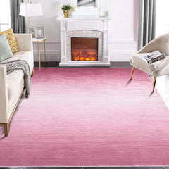 GARVEE 3x5 Rug Ombre Area Rugs Modern Low Pile Indoor Rug for Livingroom Bedroom Office Dining Room Oil Painting Style Rugs Area Rugs Pink