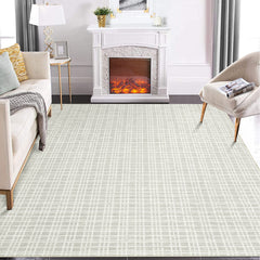 GARVEE Area Rugs 3x5 Washable Plaid Rugs for Hallway Entryway Bedroom Entrance Laundry Bathroom Modern Living Room Floor Carpet Low Pile Checkered Farmhouse Area Rug Non Slip Grey