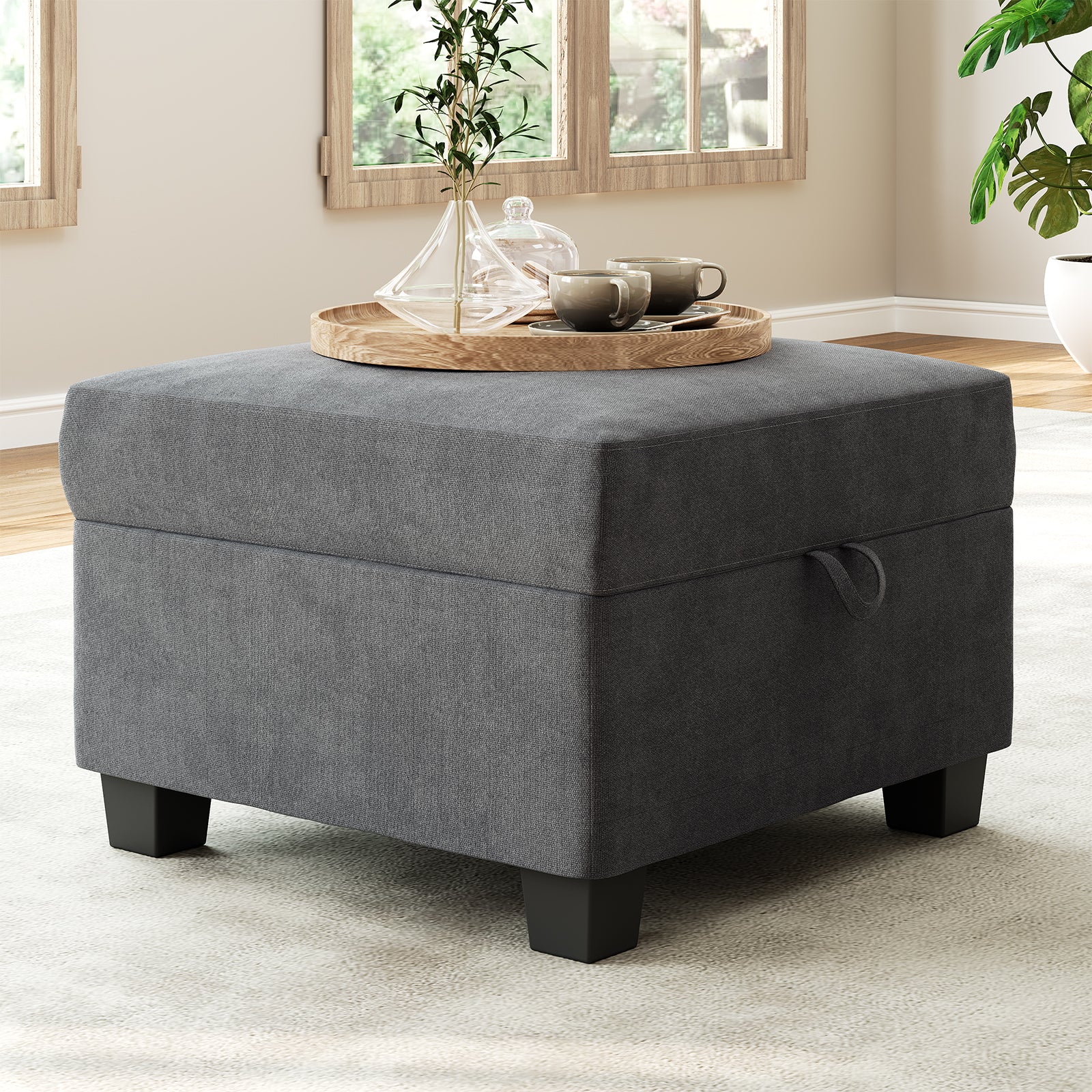 GARVEE Square Ottoman Module for Modular Sectional Sofa, Storage Ottoman Footrest for Living Room