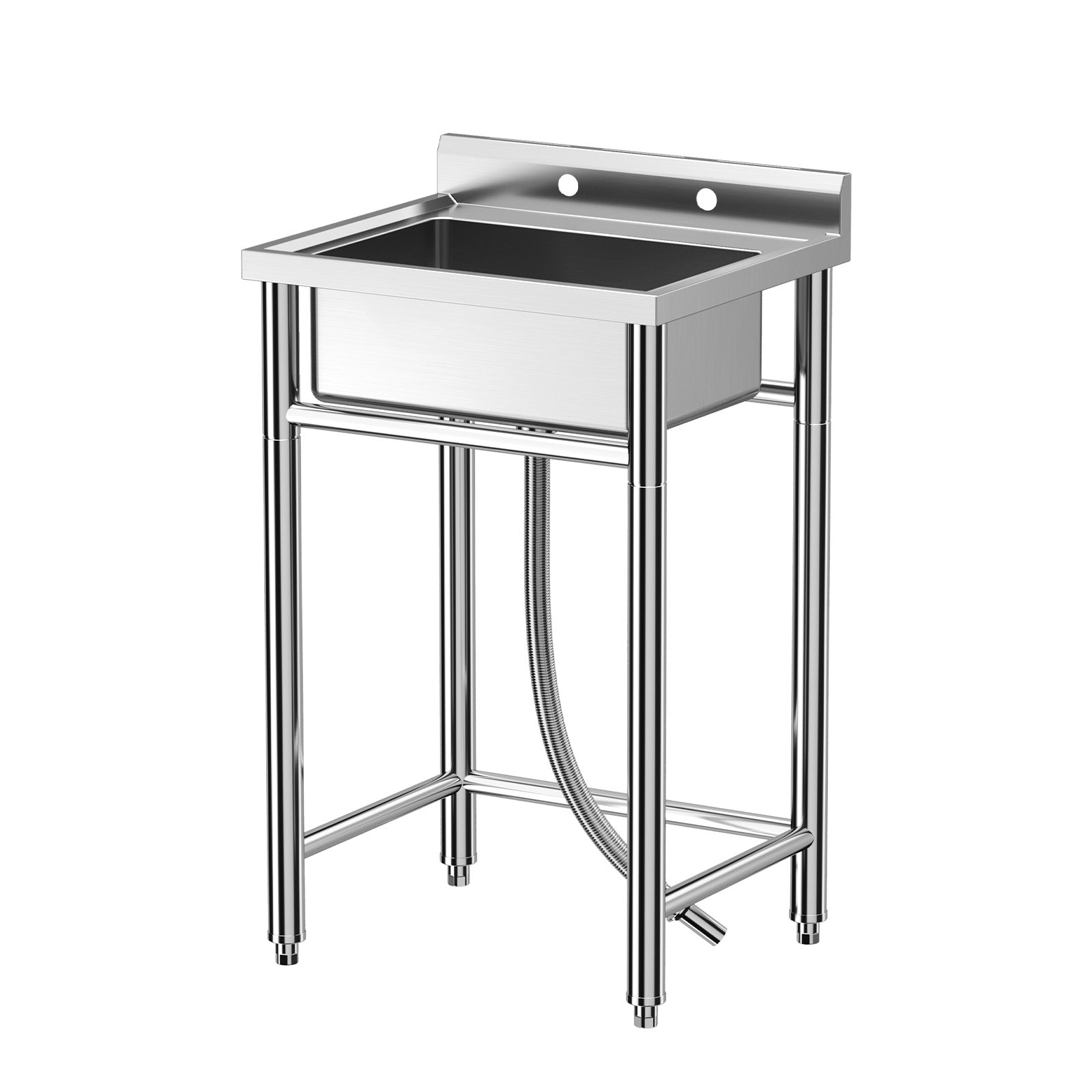 GARVEE Stainless Steel Utility Sink - 24" x 20" x 41" In Commercial Kitchen Sink, Free Standing Single Bowl, With Faucet, Design for Restaurant, Workshop, and Laundry.