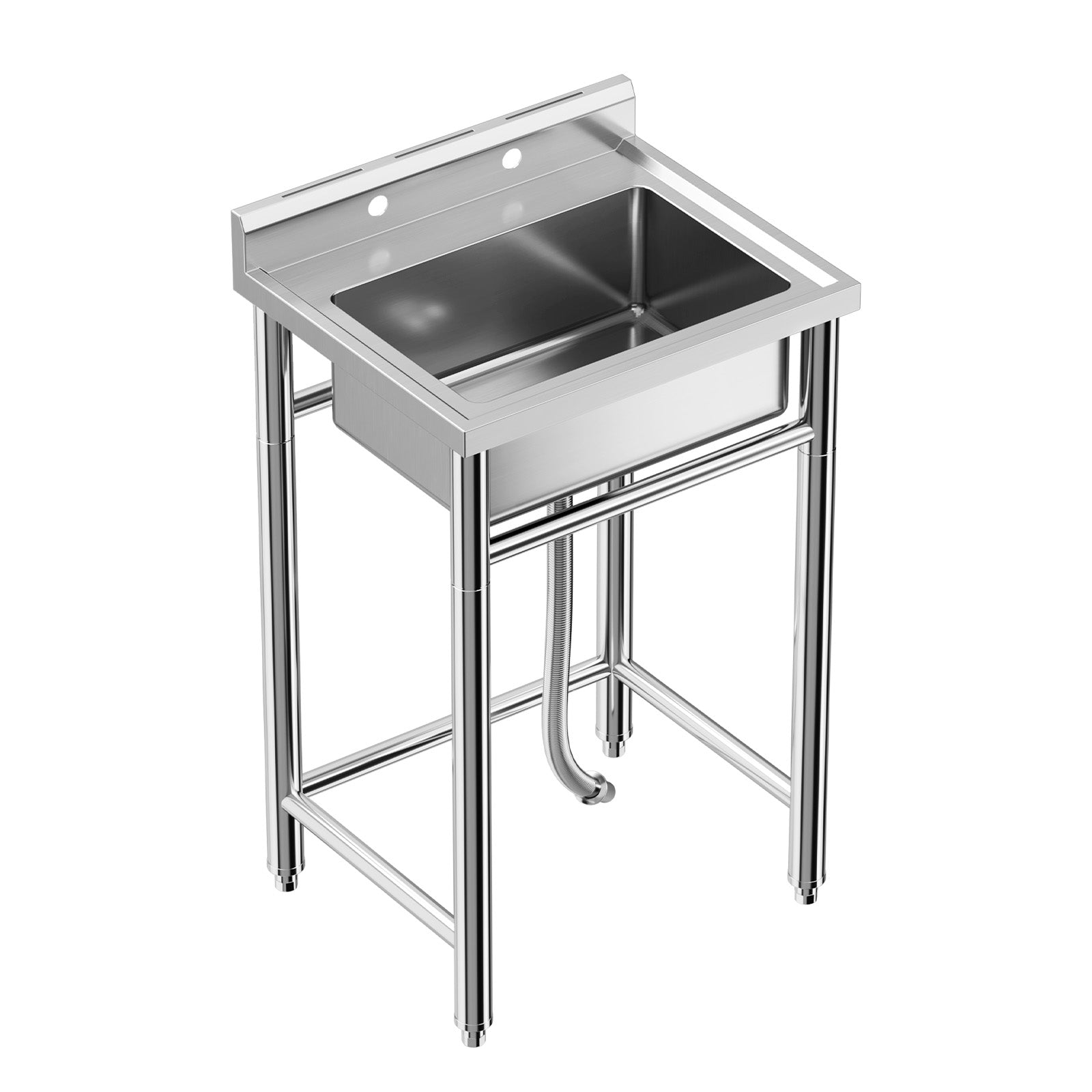 GARVEE Stainless Steel Utility Sink - 24" x 20" x 41" In Commercial Kitchen Sink, Free Standing Single Bowl, With Faucet, Design for Restaurant, Workshop, and Laundry.