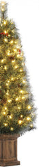 GARVEE 4.5 Ft Pre-Lit Christmas Tree, Artificial Christmas Tree with 108 Led Lights, Easy Assembly, Fake Xmas Tree for Home Office Party Decor