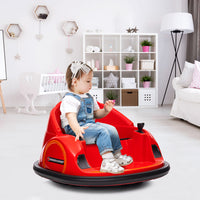 GARVEE 12V Kids Ride On Bumper Car Electric Vehicle for Toddlers Ride on Toy Bumping Car with Remote Control, Battery Display, 360°Spin, LED Lights, MP3, USB, Red