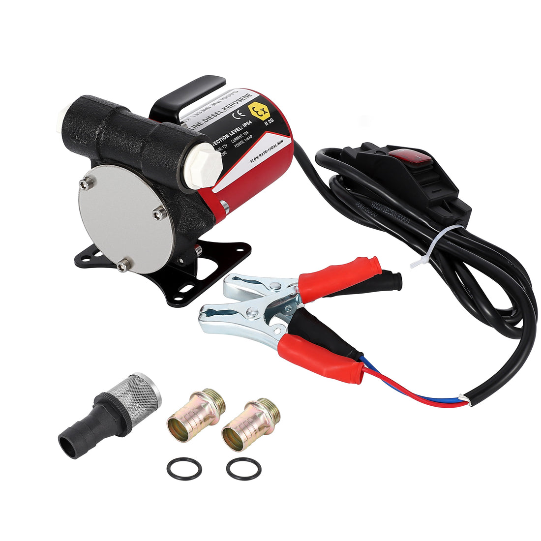 GARVEE Fuel Transfer Pump DC 12V Diesel Transfer Pump Cast Iron Gasoline Transfer Pump, 8GPM, Overheating Stability, Applicable to Gasoline, Diesel