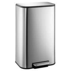 GARVEE Kitchen Trash Can, 8 Gallon Stainless Steel Garbage Can, Step On Trash Can with Quiet Close Lid & Inner Bucket for Kitchen Office (30 Liter)