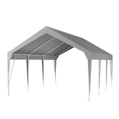 GARVEE 10'x20' Heavy Duty Carport Portable Garage Waterproof UV Protected Car Canopy for Cars, Boats and Storage (Gray)