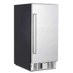 15-Inch Beverage Fridge, 110 Cans, Stainless Steel for Kitchen