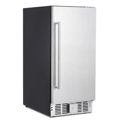 GARVEE 15-Inch Beverage Fridge, 110 Cans, Stainless Steel for Kitchen