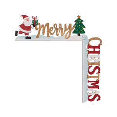 GARVEE Christmas Door Frame Ornament 8 x 5 Inches Christmas Decorations for Living Room Reading Room Classroom Kitchen Restroom Right Side