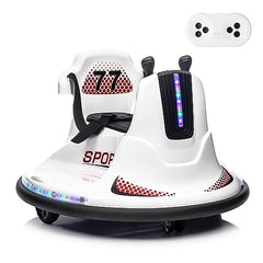 GARVEE Kids Electric Bumper Car: Remote, Music, LED, 360° Spin, 2.5 MPH, USB, Horn, for Ages 3+