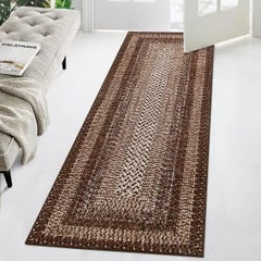 GARVEE Modern Boho Runner Rug 2x8 Ultra-Thin Washable Non-Slip Polyester for Entryway, Hallway, Kitchen, Bedroom, Laundry