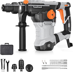 GARVEE 12.5 Amp Rotary Hammer Drill 1-1/4 Inch SDS-Plus 4-in-1 Hammer Drill