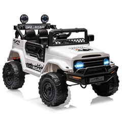 GARVEE Kids Ride On Truck Car w/Parent Remote Control, 12V Power Wheel Electric Car for Kids, Ride on Toys with Led Lights Bluetooth, 3 Speeds, Spring Suspension - White