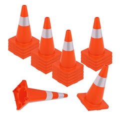 Traffic Cones , PVC Safty Cones with reflective tape, Orange Cones for Parking, Construction, Training, Sports, Caution, Road Cones