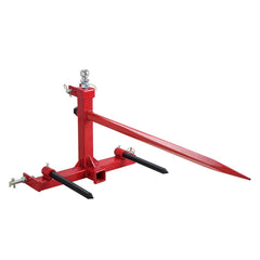 GARVEE 49 Inch Hay Bale Spear with 3 Point Hitch & Stabilizers