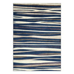 GARVEE 4x6 Rug for Living Room Machine Washable Rugs Modern Area Rug Throw Rugs Non Slip Rugs for Bedroom Abstract Rug Soft Rug with Rubber Backing Stain Resistant Carpet 4'x6' Blue