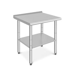 Stainless Steel Prep Table for Prep & Work, NSF Certified Heavy Duty Table with Backsplash & Undershelf, Stainless Steel Work Table for Outdoor, Restaurant, Commercial Kitchen 24 x 24 Inch