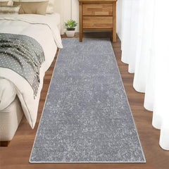 GARVEE Runner Rug 2x8 Washable Hallway Rug for Entryway Grey Rug Non Slip Indoor Rug Solid Contemporary Area Rugs Soft Velvet Mat Foldable Accent Rug for Bedroom, 2'x8', Grey