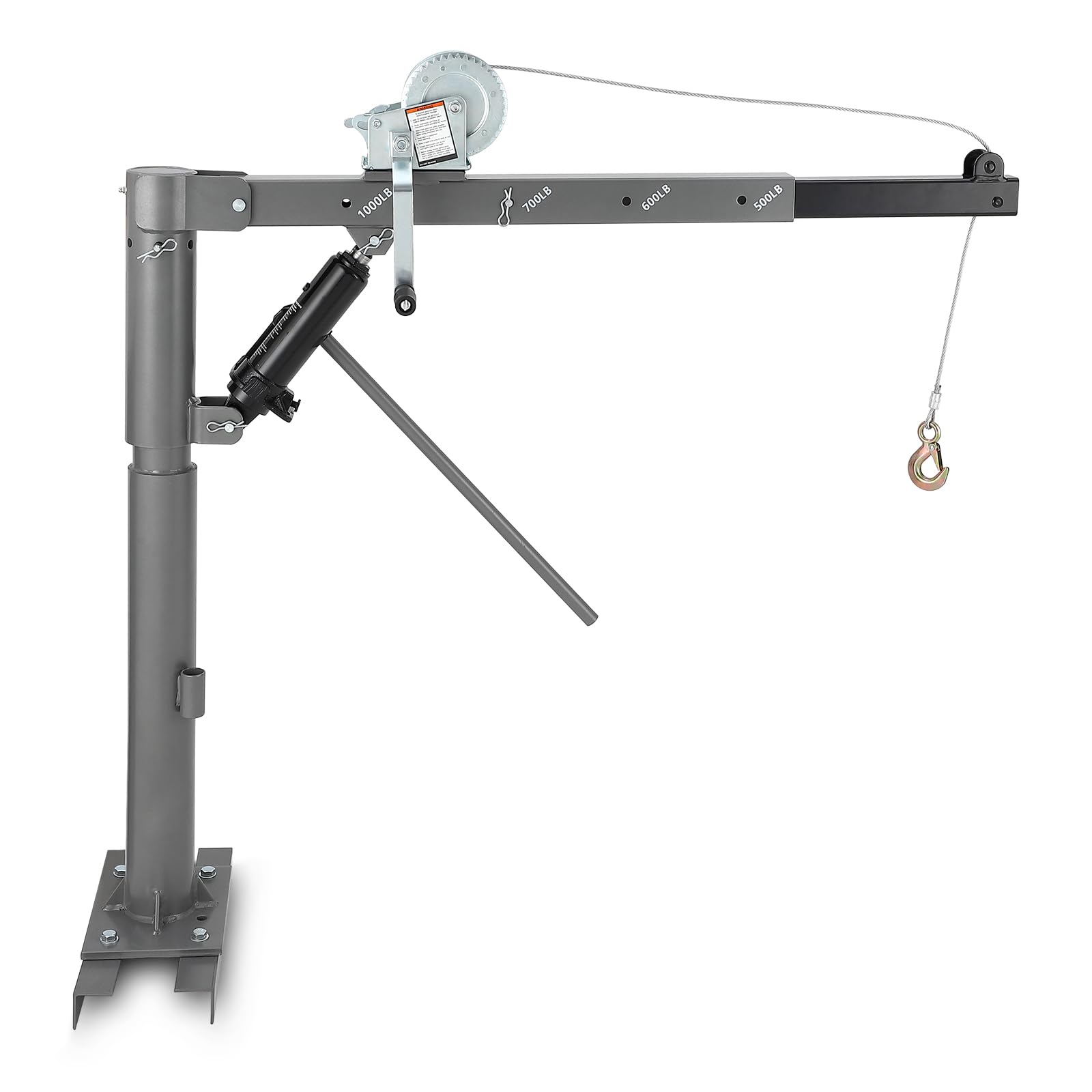 GARVEE 1000 lbs Truck Crane, Truck Jib Crane Hoist Crane Hitch Mount,