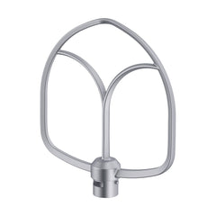 GARVEE Subtle Silver Coated Dough Hook for GARVEE Polished Stainless Steel Flat Beater for Kitchenaid 7L Tilt-Stand Mixer Attachments for Kitchen Paddle, Baking,Pastry, Mixing Accessory,Dishwasher Safe