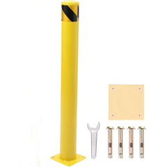 GARVEE Safety Bollard Post 48 Inch Steel, High Visibility & Durability, Q235 Steel, Weather-Resistant Coating, Parking Lot, Warehouse, Driveway