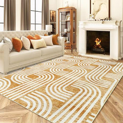 GARVEE Machine Washable Rug 5x7 Modern Arch Pattern Non-Slip Polyester for Living Room, Bedroom, Nursery, Coffee