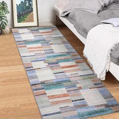 GARVEE Modern Abstract Runner Rug 2x6 Small Entryway Mat Geometric Indoor Non-Slip Throw Floor Cover Bohemian Stain Resistant Rug Contemporary Washable Carpet for Living Room Bedroom Kitchen, Multi