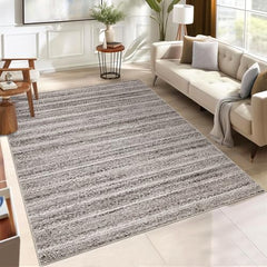 GARVEE Rug 2x6 Runner Rug Washable Rug Non Slip Entryway Rug Low Pile Kitchen Rug Bath Rug Hallway Rug Modern Accent Rug Contemporary Faux Woven Indoor Printed Rug for Office Bedroom, Grey Camel