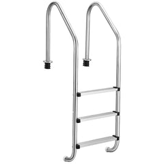 GARVEE 304 Stainless Steel Pool Ladder with Handrails, Heavy Duty, Ergonomic Design, Adjustable Steps, Corrosion Resistant, for Above Ground Pools