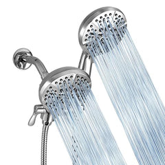 GARVEE 24-Setting High Pressure 3-Way Shower Head Combo, Hand Held Shower & Rain Shower Separately or Together, 5