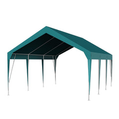 GARVEE 10'x20' Heavy Duty Carport Portable Garage Waterproof UV Protected Car Canopy for Cars Boats and Storage - Dark Green / 13x20FT