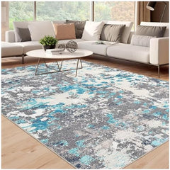 GARVEE Runner Rug 2x6 Modern Abstract Area Rug Colorful Hallway Rug Boho Chic Watercolor Design Rug Soft Throw Rug Washable Rug Low Pile for Bedroom Kitchen, Pink/Multi