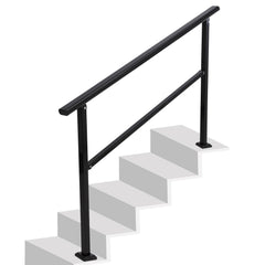 Outdoor Handrails Adjustable Height Stair Handrail ,Integrated Design at Handrail,Staircase Handrail for Outdoor and Indoor Concrete, Porch, Mixed, Step,Brick Step - 4-5 Step