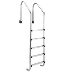 GARVEE 304 Stainless Steel Pool Ladder, Heavy Duty, 5 Steps, Ergonomic Design, Anti-Slip, For Above Ground Pools