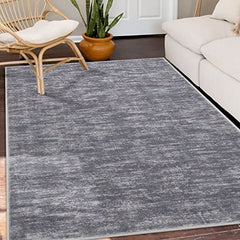 GARVEE 3x5 Washable Bedroom Rug Indoor Solid Area Rug Non-Slip Throw Carpet Contemporary Area Rug Modern Area Rug for Living Room Bedroom Kitchen Nursery, 3' x 5' Grey