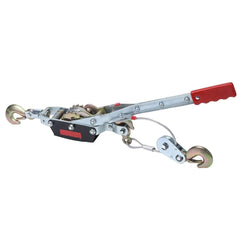 GARVEE 2 Ton Power Puller Winch, Dual Hooks, 4,400 lb Cap - Silver / 5 Ton