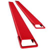 GARVEE Pallet Forklift Extensions 84" Length 4.5" Width, Heavy Duty Steel Pallet Fork Extension, 1 Pair Fork Extensions for Forklifts, Red