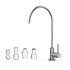 GARVEE llave de cocina de acero inoxidable con sistemas de filtración de agua, sin plomo, níquel cepillado