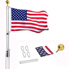 GARVEE Flag Pole for Outside In Ground, 25 FT Heavy Duty Flagpole Kit for Yard