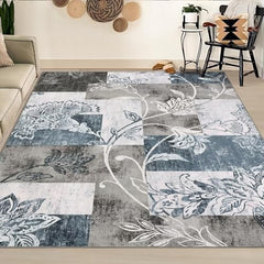 GARVEE Area Rug 4x6 Abstract Rug Modern Geometric Area Rug Non Slip Washable Rug Non Shedding Distressed Rug Low Pile Throw Rug for Bedroom Nursery Living Room, Grey