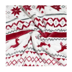 GARVEE Fleece Flannel Christmas Blankets Reindeer Pattern Ultra Soft Plush Throw Blanket for Winter Bedding Couch 152 x 127cm