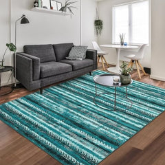 GARVEE Large Area Rug 9X12 Abstract Area Rug Washable Rug Thin Living Room Rug Modern Indoor Carpet Soft Low Pile Rug Reversible Bedroom Rug for Nursery Room Dining Room, Green