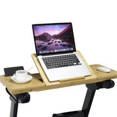 GARVEE Bamboo Treadmill Laptop Desk 34x12in - Adjustable Height, Double Protection - Eco-friendly, Multi-use for Home/Office