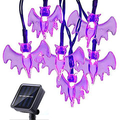 GARVEE LED Solar Light with Bat Bubble Colored Lights, Purple Light 8-Mode Ghost Inns Room Decorative Colored Lights for Halloween Parties, Outdoor Courtyard Decoration, House Interior, Purple Bat Style