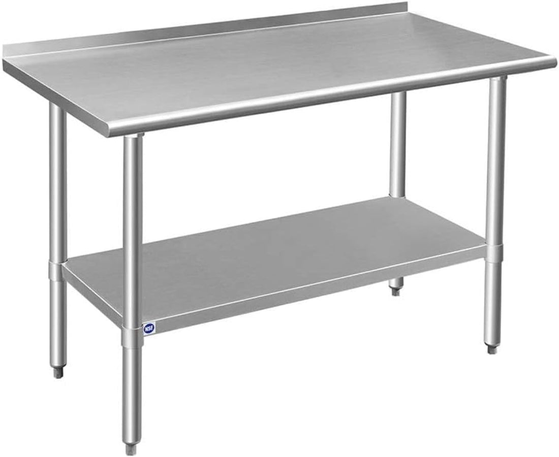 GARVEE Stainless Steel Prep Table for Work, 36x24x35in, Nsf Commercial Heavy Duty Table With Undershelf for Outdoor, Restaurants, Hotels, Workshops, Kitchens, Garages and Gardens