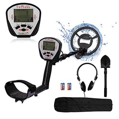 GARVEE Metal Detector Kit for Kids & Adults with Sand Sifter Scoop, IP68 Waterproof, LCD Display & 10 Inch Coil Adjustable Gold Detector for Treasure Hunting