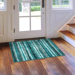 GARVEE Small Area Rug 2X3 Abstract Entryway Rug Washable Rug Thin Living Room Rug Modern Non Slip Area Rug Soft Low Pile Indoor Mat Lightweight Rug for Bathroom Bedroom, Green